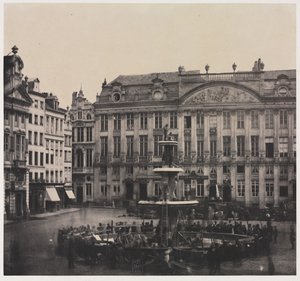 Zonder titel Constructie van herdenkingsfontein, juli 1856 door Louis Pierre Theophile Dubois de Nehaut