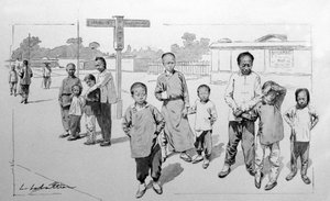 Trans-Siberisch spoorwegstation in China. 1913