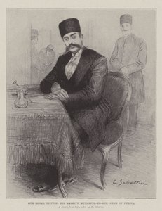 Onze koninklijke bezoeker, Zijne Majesteit Muzaffer-ed-Din, Shah van Perzië