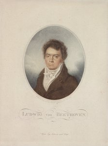 Ludwig van Beethoven (1770-1827) gegraveerd door Blasius Hofel (1792-1863) 1814