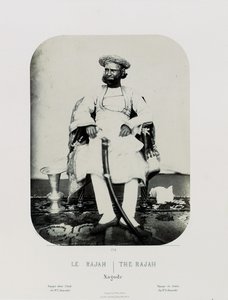Een Koninklijke Natch op het eiland Jug Navas Oudeypour; De Rajah, c.1865-68 door Louis Rousselet