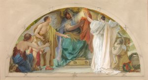 Vast geloof - Waarheid, durf, zelfvertrouwen (studie voor over de deur, Old Senate Office Building) door Louis Schaettle