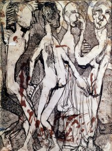 Compositie met figuren door Louis Soutter