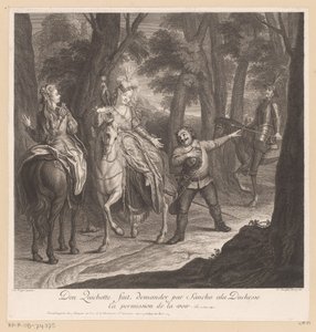 Don Quichot laat Sancho de hertogin toestemming vragen haar te zien