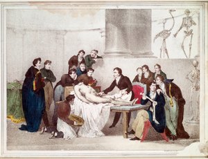 De anatomische les door Louis Thomas Bardel