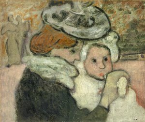 Moeder en Kind (Mme Valtat en haar zoon, Jean) door Louis Valtat
