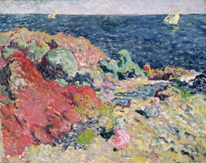 De Rode Rotsen bij Antheor door Louis Valtat