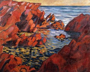 De zee bij Agay, c.1917/1918 door Louis Valtat