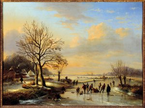 Schaatsers door Louis Verwee