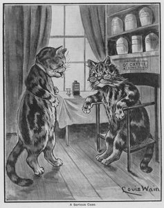 Een ernstige zaak door Louis Wain