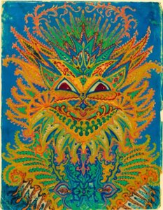 Kaleidoscoop-Katten: Kattenpatroon op Blauw