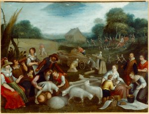 Zomer door Louis de (circle of) Caullery