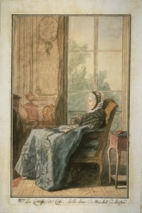 De gravin van Cossé in een salon