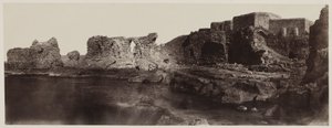 Kaalat el Athlit, Syrië, Uitzicht vanaf de Zeezijde, 1859 door Louis de Clercq