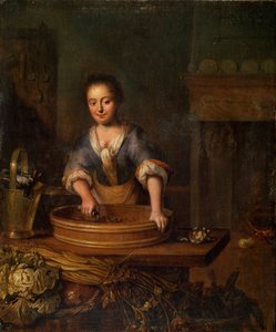 Een kok, Nederlandse schilderij van de 18e eeuw