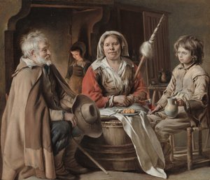 Boereninterieur door Louis le Nain