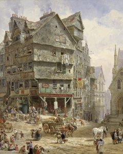 De High Street vanaf de West Bow, Edinburgh