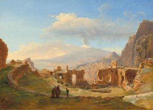 Het Romeinse Theater in Taormina door Louise Josephine Sarazin de Belmont