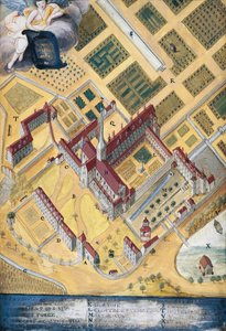 Abdij van Port-Royal des Champs, algemeen uitzicht, door Louise-Magdeleine Hortemels, Frankrijk door Louise Magdeleine Hortemels