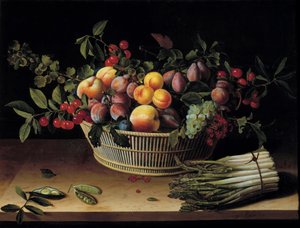 Stilleven met fruitmand
