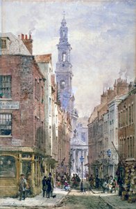 Uitzicht op Drury Court vanaf Wych Street, Westminster, Londen, ca. 1875