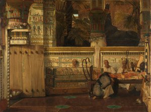 De Egyptische Weduwe door Lourens Alma Tadema