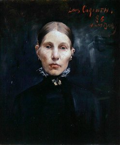 Portret van een Hamburgse vrouw door Lovis  Corinth