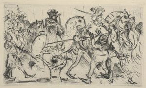 De kroning van Hendrik V door Lovis  Corinth