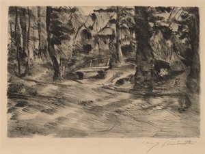 Bank in het bos II, 1917