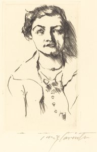 Portret van een Jonge Vrouw - Anneliese Halbe door Lovis Corinth