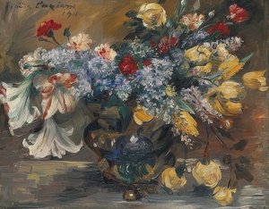 Bloemenboeket door Lovis Corinth