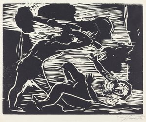 Broedermoord (Kaïn en Abel) door Lovis Corinth