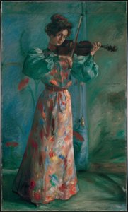 De violiste door Lovis Corinth