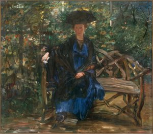 Else Kaumann op de Tuinbank door Lovis Corinth