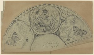 Waaiervormig Ontwerp [recto], waarschijnlijk 1906 door Lovis Corinth