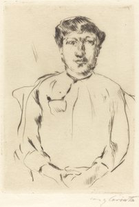 Portret van een vrouw door Lovis Corinth