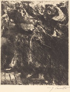Kapucijnerpreek—"Hij rent liever rond met een meisje" door Lovis Corinth