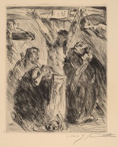 Kruisiging, naar het altaarstuk in Tölz door Lovis Corinth