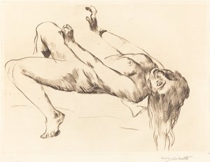 Liegender Weiblicher Akt. Studie zu "Joseph und Potiphar" door Lovis Corinth
