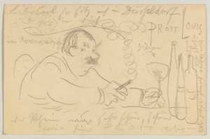 Lovis Corinth aan Carl Strathmann: Ansichtkaart, poststempel 13 september 1907 door Lovis Corinth