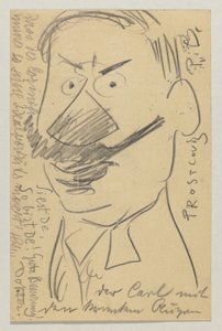 Lovis Corinth aan Carl Strathmann: Postkaart, Poststempel 21 februari 1904 door Lovis Corinth