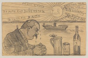 Lovis Corinth aan Carl Strathmann: Postkaart, poststempel 22 juni 1898