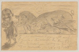 Lovis Corinth aan Carl Strathmann: Ansichtkaart, poststempel 25 augustus 1899 door Lovis Corinth