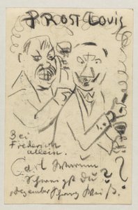 Lovis Corinth aan Carl Strathmann: Postkaart, poststempel 30 oktober 1907 door Lovis Corinth