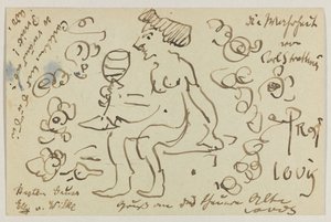 Lovis Corinth aan Carl Strathmann: Postkaart, Poststempel 8 maart 1906 door Lovis Corinth
