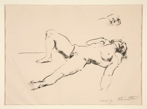 Liggend Naakt door Lovis Corinth