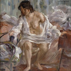 Opstaan; Beim Aufstehen, 1910 door Lovis Corinth