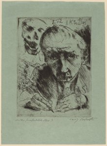 Tod und Künstler Dood en de Kunstenaar, 1920-1921 door Lovis Corinth
