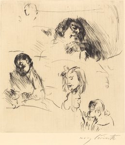 Verschiedene Bilnisstudien door Lovis Corinth