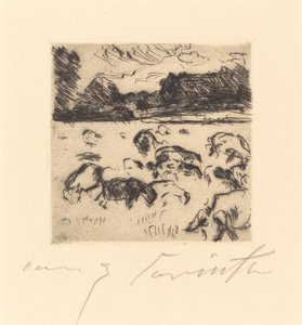 Grazende schapen, 1916